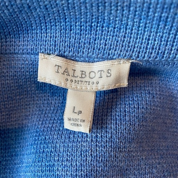 Talbots 100% Cotton Woman’s Sweater Jacket, Size LP - Picture 3 of 7